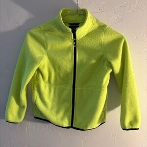 The Children’s Place Neon Yellow Fleece Zip Jacket Size 5/6